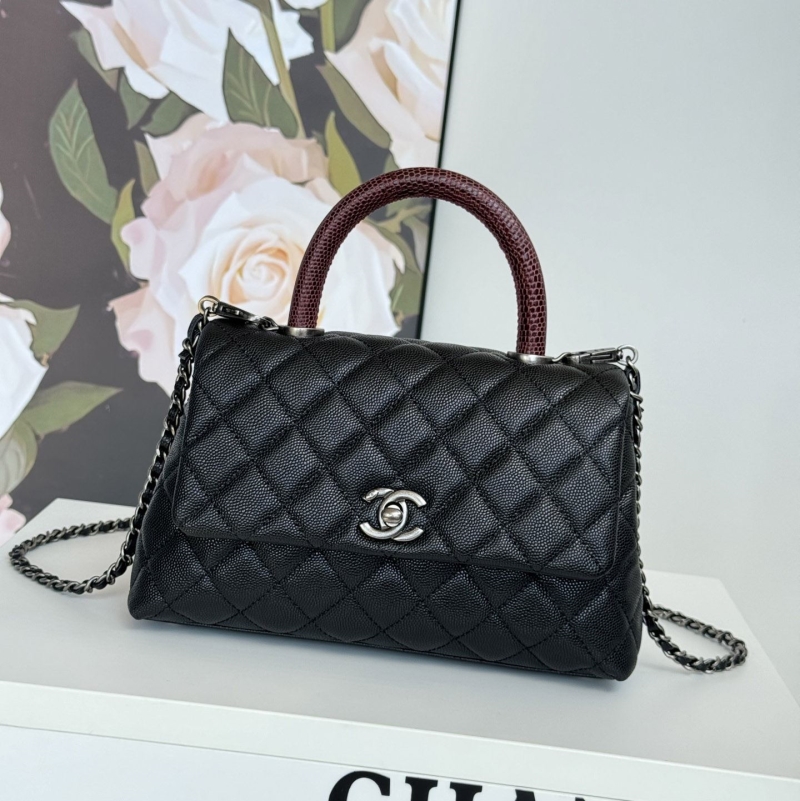 Ch*el top handle bags